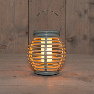 Solar Lantaarn Vlameffect Olijf - 15x15 cm