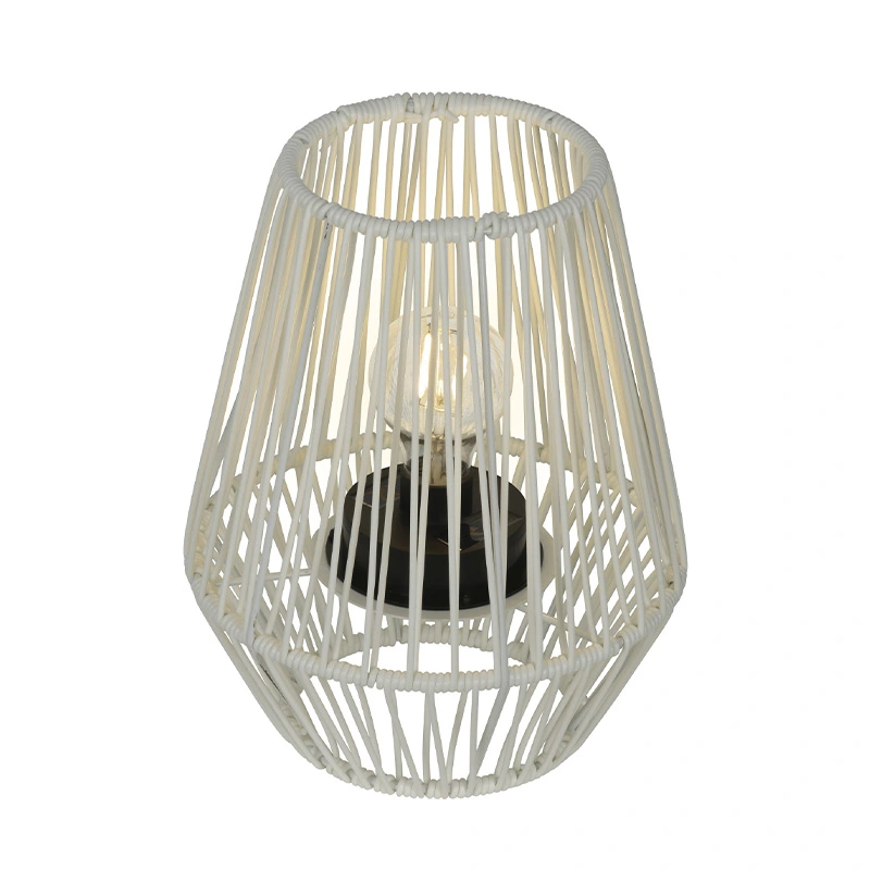 Solar Lantaarn Wicker Wit - Warm Wit - afbeelding 1