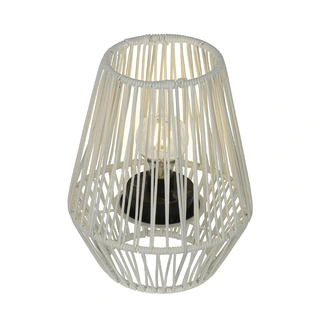 Solar Lantaarn Wicker Wit - Warm Wit - afbeelding 1