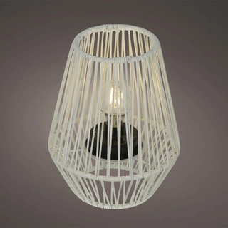 Solar Lantaarn Wicker Wit - Warm Wit - afbeelding 2