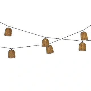 Solar Partylight Wicker Naturel 210 cm - Warm Wit
