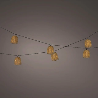 Solar Partylight Wicker Naturel 210 cm - Warm Wit - afbeelding 2