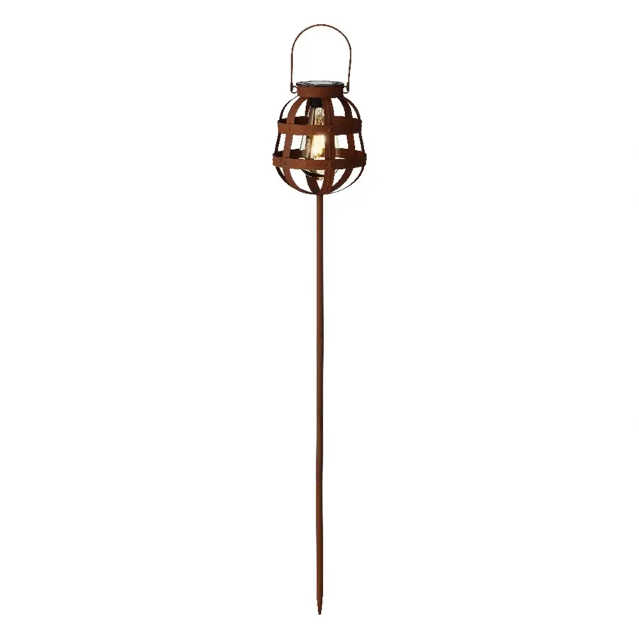 Solar Stake Light Metaal Bruin - 14x80 cm - afbeelding 1