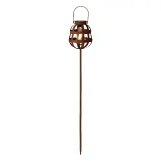 Solar Stake Light Metaal Bruin - 14x80 cm - afbeelding 1