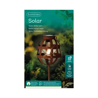 Solar Stake Light Metaal Bruin - 14x80 cm - afbeelding 4