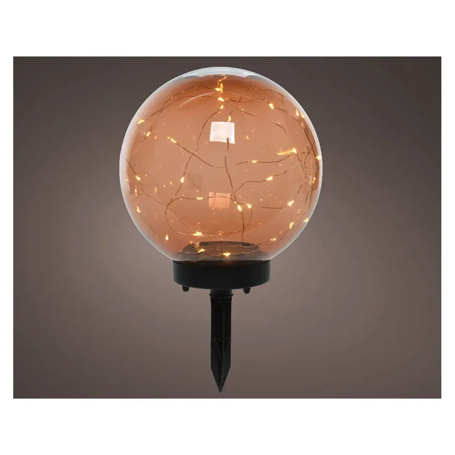 Solar Stake Light Bol Amber - 20x28 cm - afbeelding 2