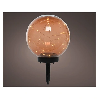 Solar Stake Light Bol Amber - 20x28 cm - afbeelding 2