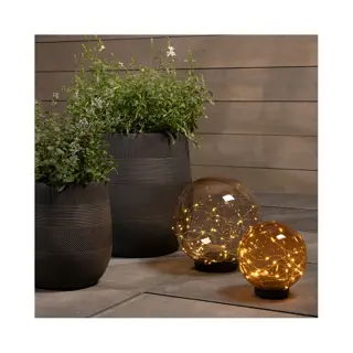 Solar Stake Light Bol Amber - 20x28 cm - afbeelding 3