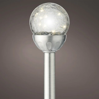 Solar Stake Light Transparant 30 cm - Warm Wit