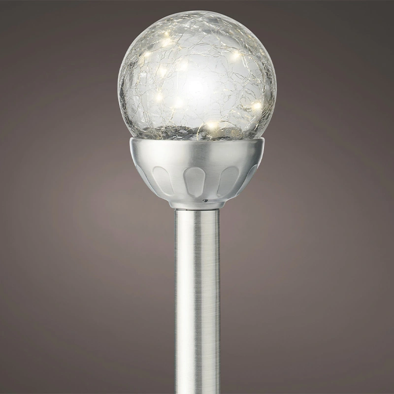 Solar Stake Light Transparant 30 cm - Warm Wit - afbeelding 1