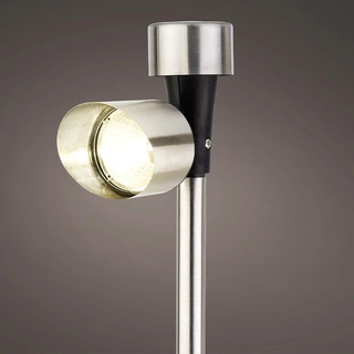 Solar Stake Light RVS 23,5 cm - Warm Wit - afbeelding 1