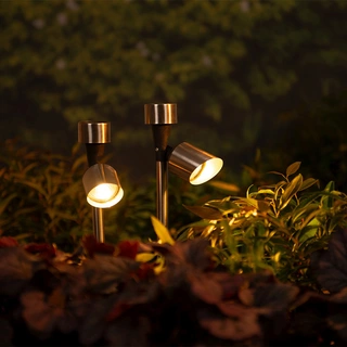 Solar Stake Light RVS 23,5 cm - Warm Wit - afbeelding 3