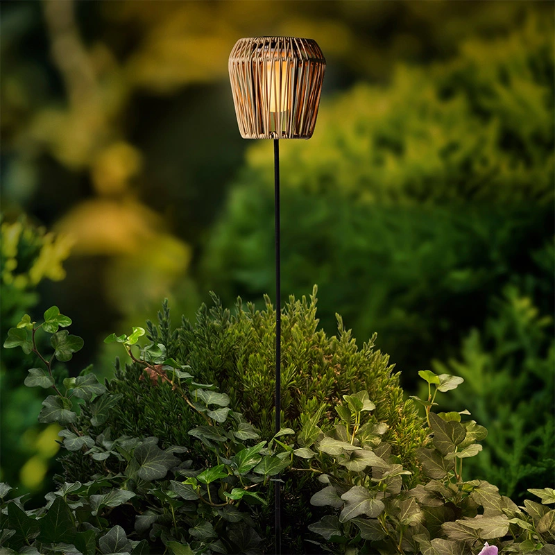 Solar Tuinsteker Wicker Creme 104 cm - Flame - afbeelding 3