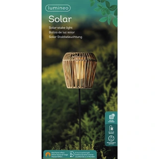 Solar Tuinsteker Wicker Creme 104 cm - Flame - afbeelding 4