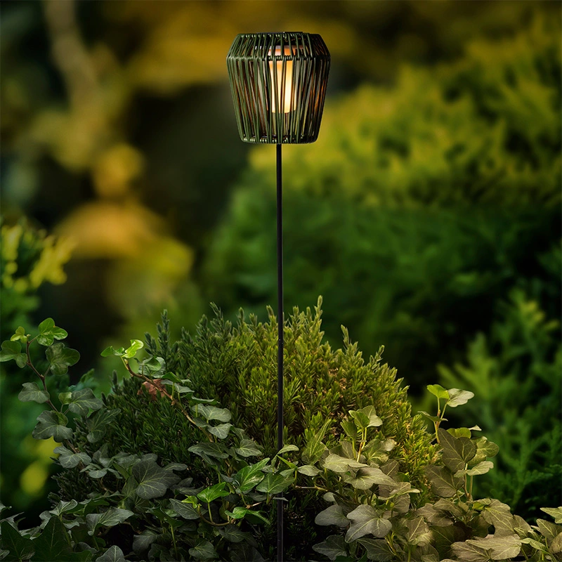 Solar Tuinsteker Wicker Groen 104 cm - Flame - afbeelding 3