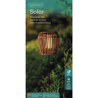 Solar Tuinsteker Wicker Terra 104 cm - Flame - afbeelding 4