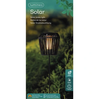 Solar Tuinsteker Wicker Zwart 104 cm - Flame - afbeelding 4