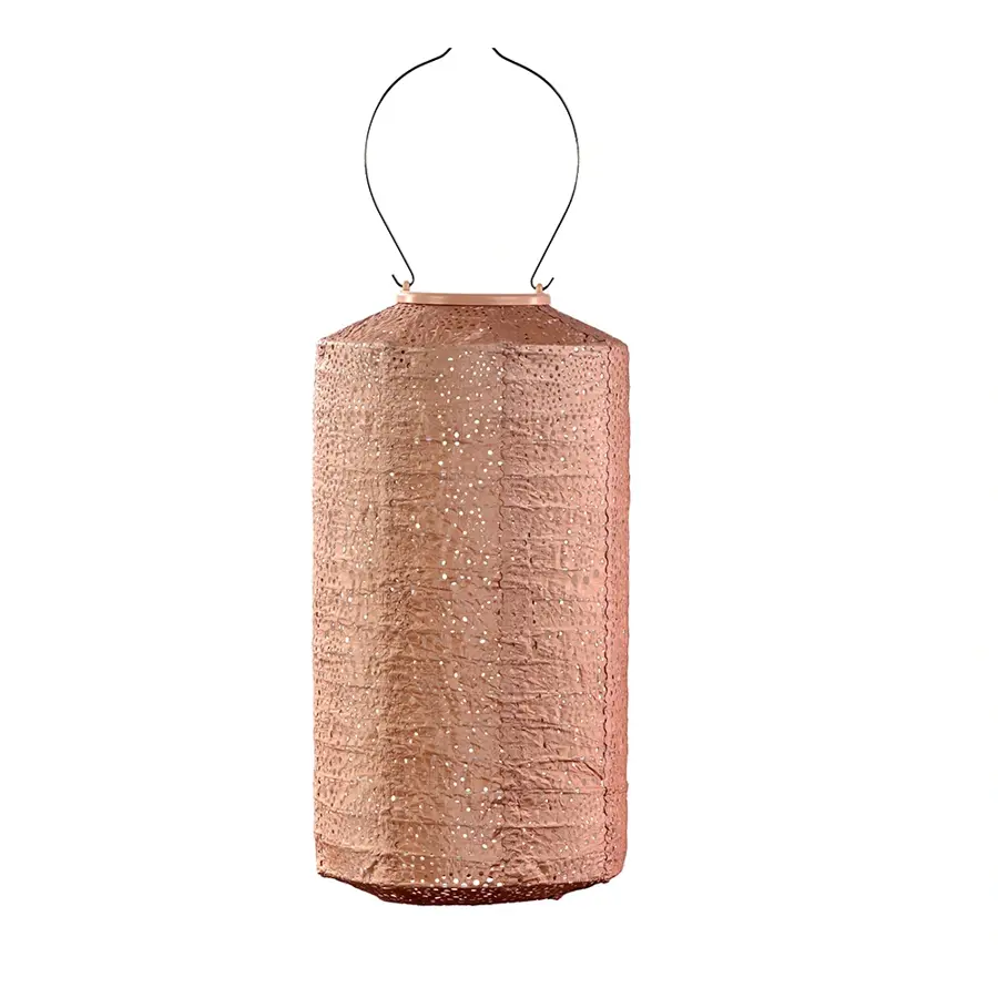 Lumiz Solar Lampion Cylinder 18 - Paisley - Roze