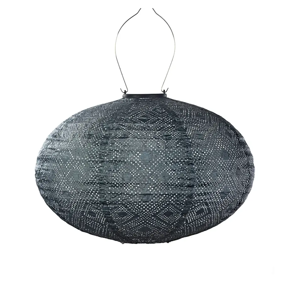 Lumiz Solar Lampion Oval 40 - Mosaic - Grijs/Blauw