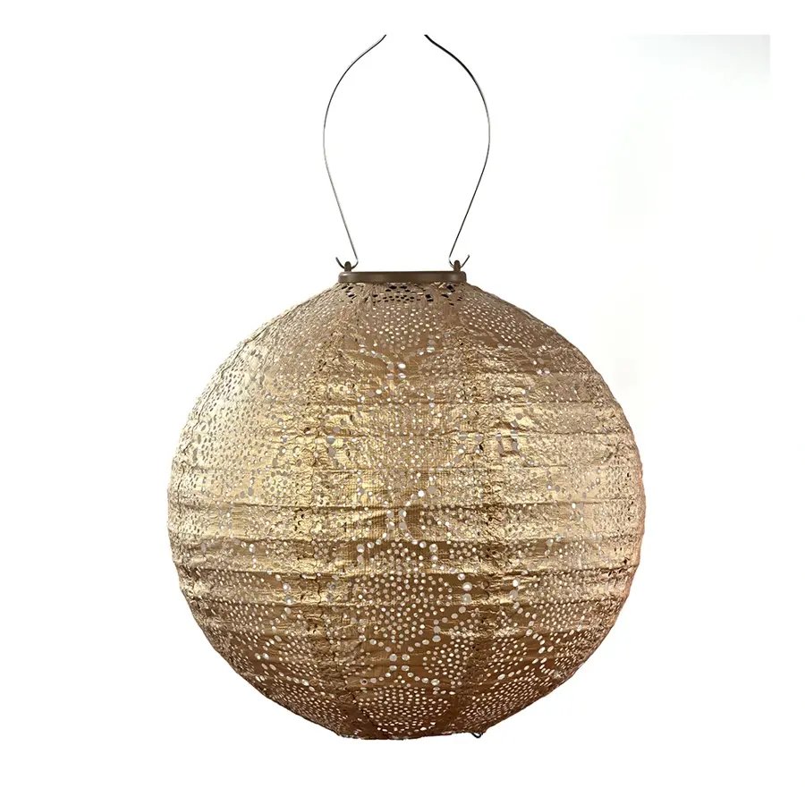 Lumiz Solar Lampion Round 30 - Bazaar - Goud