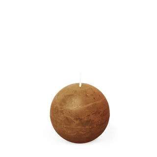 Spaas Rustieke Bolkaars Ø8 cm - Cognac