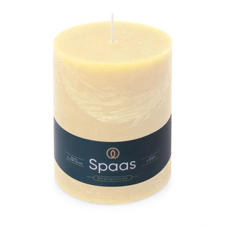 Spaas Rustieke Cilinderkaars Ø10x13 cm - Ivoor