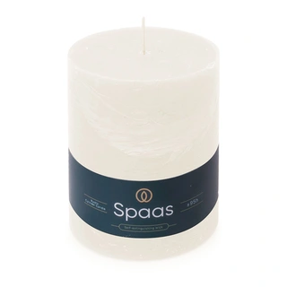 Spaas Rustieke Cilinderkaars Ø10x13 cm - Wit