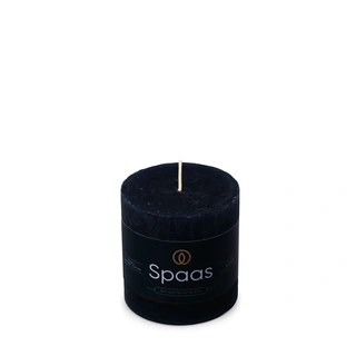 Spaas Rustieke Cilinderkaars Ø7x7 cm - Donkerblauw