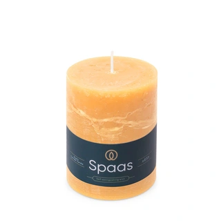 Spaas Rustieke Cilinderkaars Ø8x11 cm - Beige