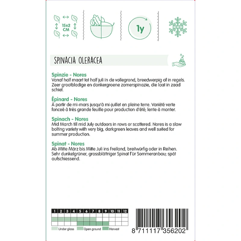 Spinazie Nores type Viking, 100g - afbeelding 2