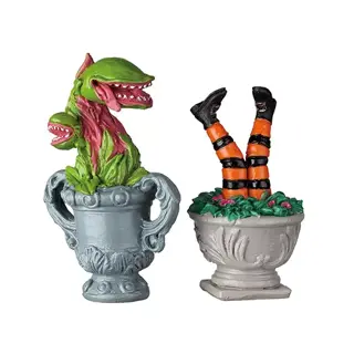 Lemax Spooky Planter Urns - 2 st.