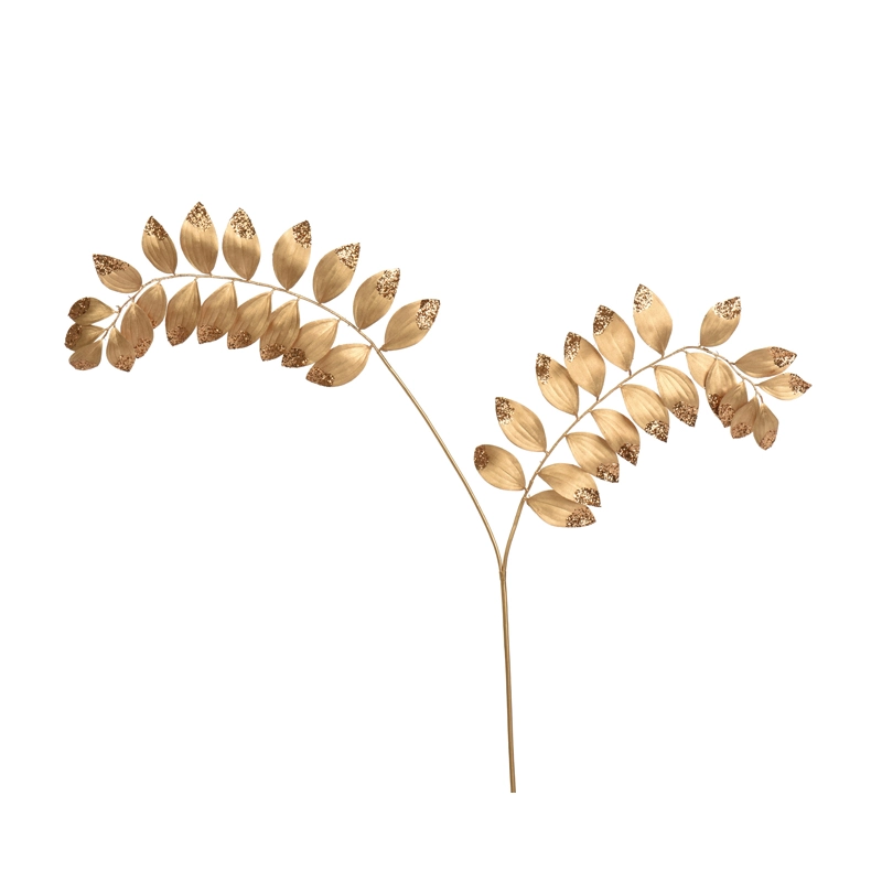 Kunsttak Leaf Spray Goud - 110 cm