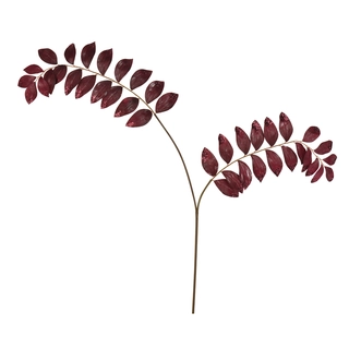 Kunsttak Leaf Spray Maroon - 110 cm