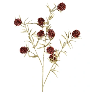 Kersttak met Tinselballen Rood/Goud - 70 cm