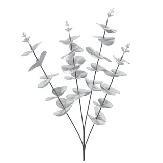 Kersttak Spray Blaadjes Zilver - 69 cm