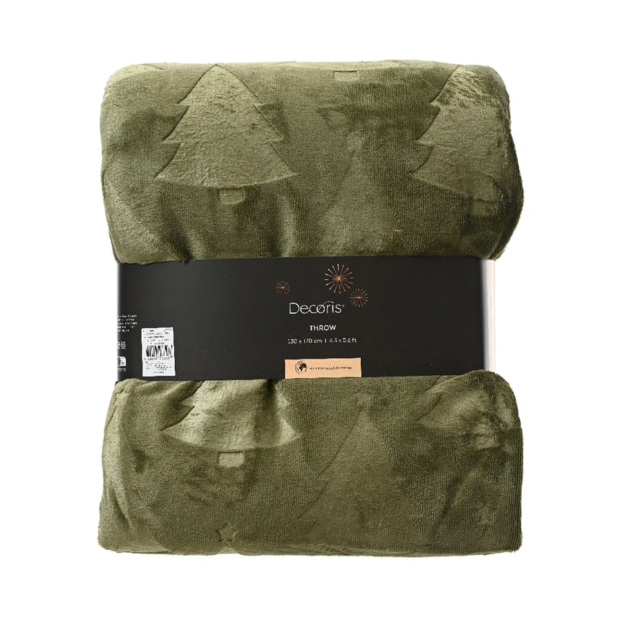 Sprei Kerstboom 130x170 - Donkergroen