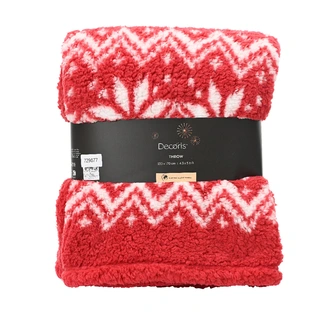 Sprei Kerstpatroon 130x170 - Rood - afbeelding 1