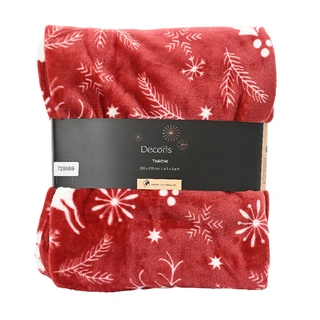 Sprei Rendieren 130x170 - Rood - afbeelding 1