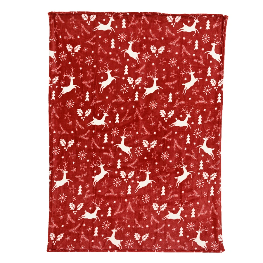 Sprei Rendieren 130x170 - Rood - afbeelding 2
