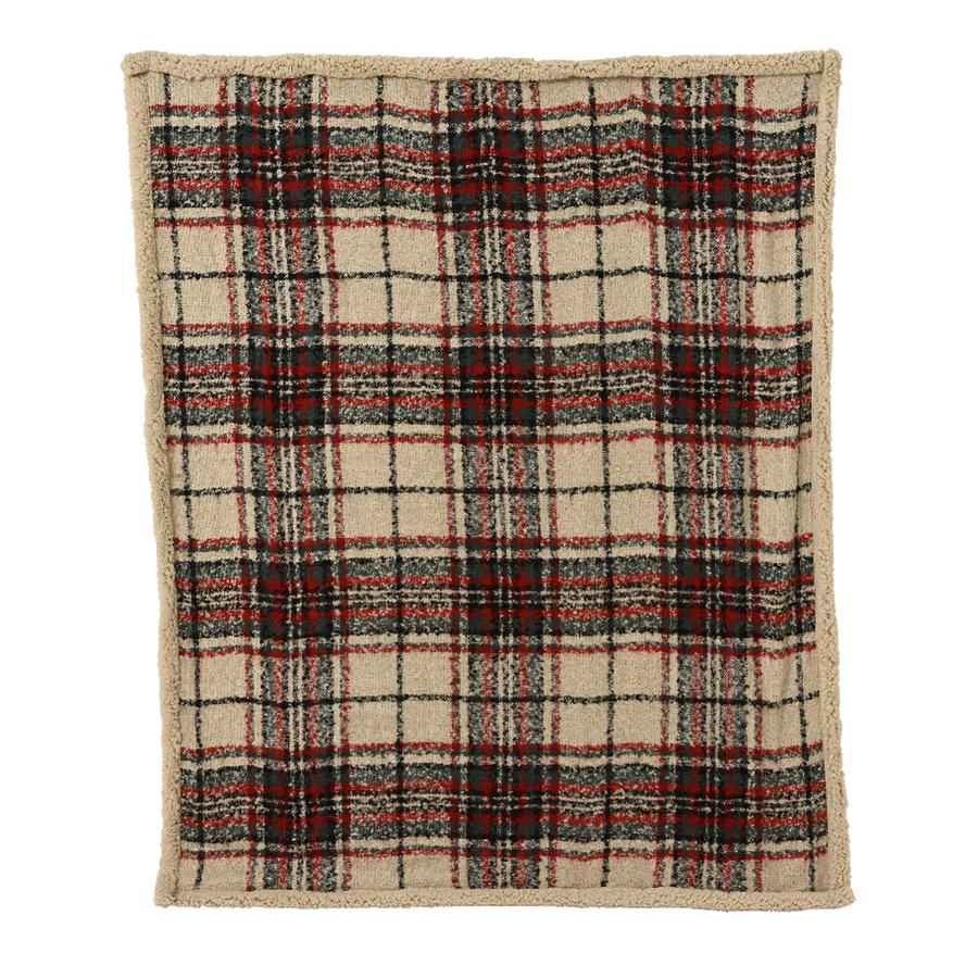 Sprei Ruitjes 130x170 - Rood/Groen/Wit - afbeelding 2