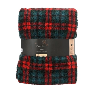 Sprei Ruitjes 130x170 - Rood/Groen - afbeelding 1