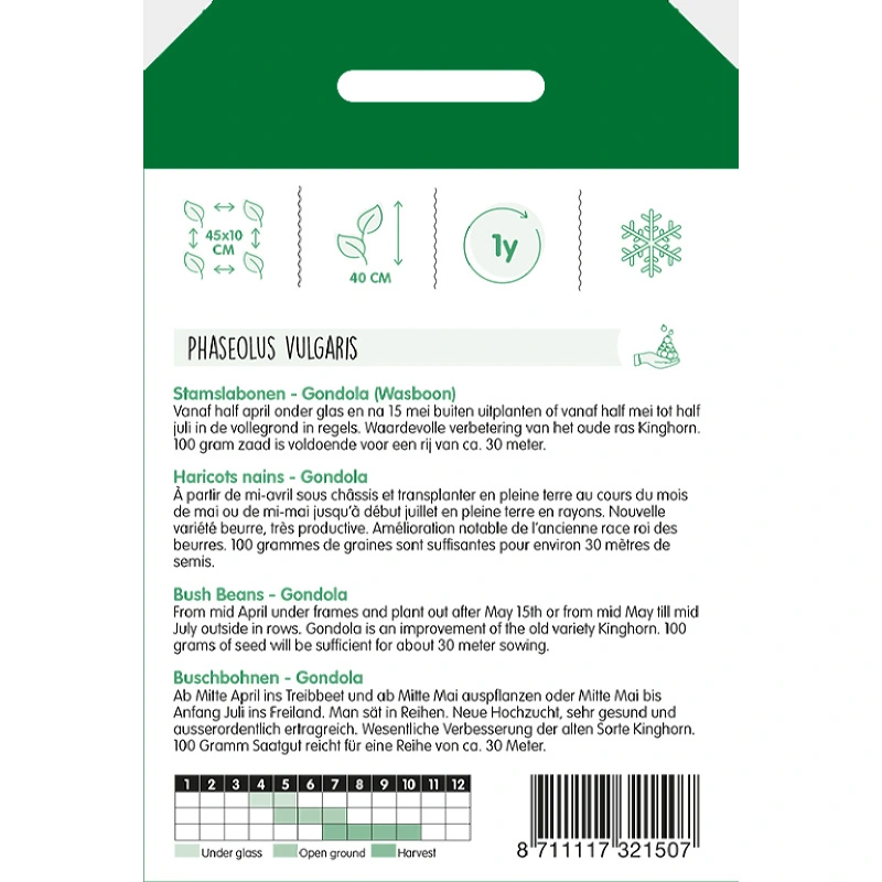 Stamslabonen Gondola (wasboon, witzadig), 100g - afbeelding 2