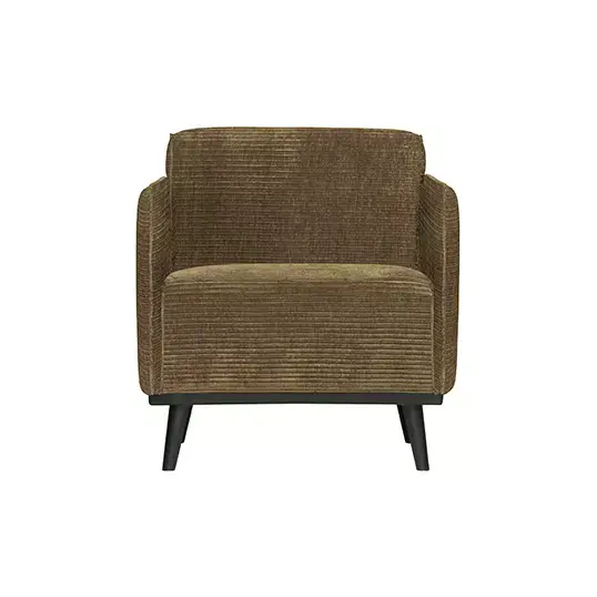 BePureHome Statement Fauteuil Met Arm Brede Platte Rib Rock - afbeelding 1