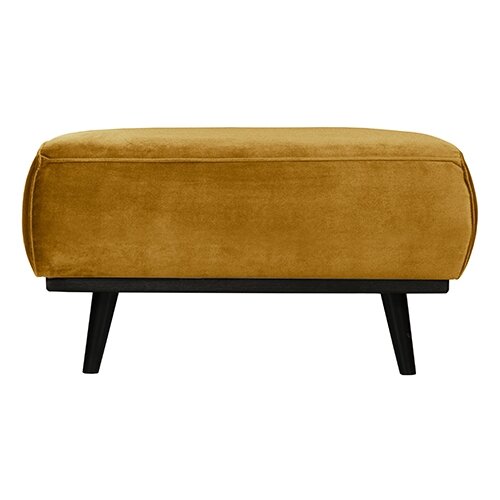 BePureHome Statement Hocker Fluweel Honing Geel 80x55cm - afbeelding 1