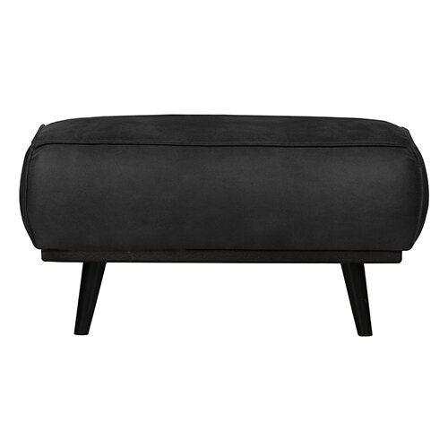 BePureHome Statement Hocker Suedine Zwart 80x55cm - afbeelding 1