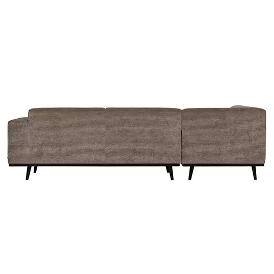 BePureHome Statement Hoekbank Links Platte Brede Rib Taupe - afbeelding 4