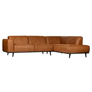 BePureHome Statement Hoekbank Rechts Lederlook Cognac - afbeelding 2