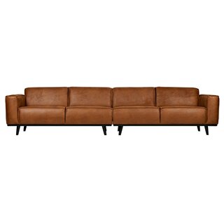 BePureHome Statement Xl 4-zits Bank 372 Cm Eco Leer Cognac - afbeelding 1