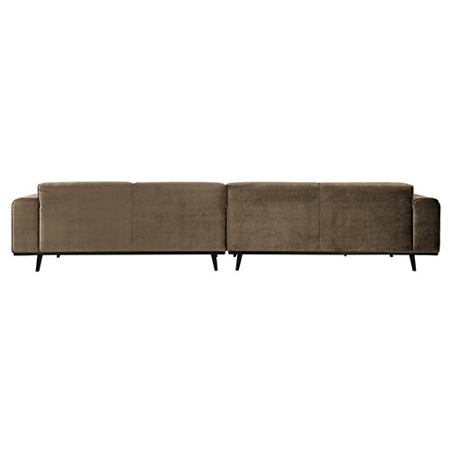 BePureHome Statement Xl 4-zits Bank 372 Cm Fluweel Taupe - afbeelding 3