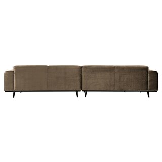 BePureHome Statement Xl 4-zits Bank 372 Cm Fluweel Taupe - afbeelding 3